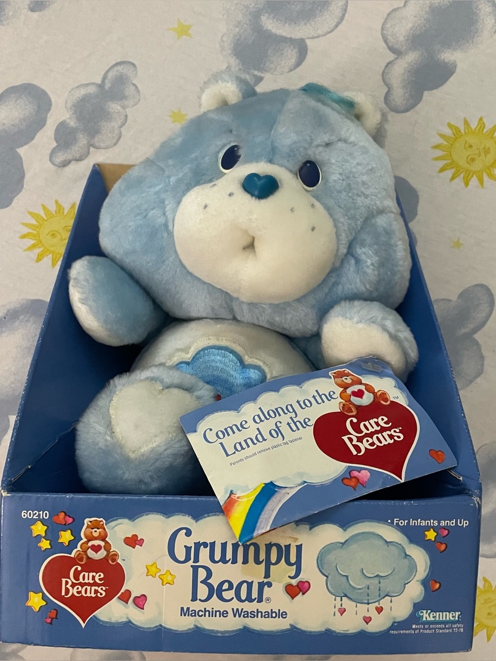 Vintage Care Bears Grumpy Bear Full Size Plush NRFB